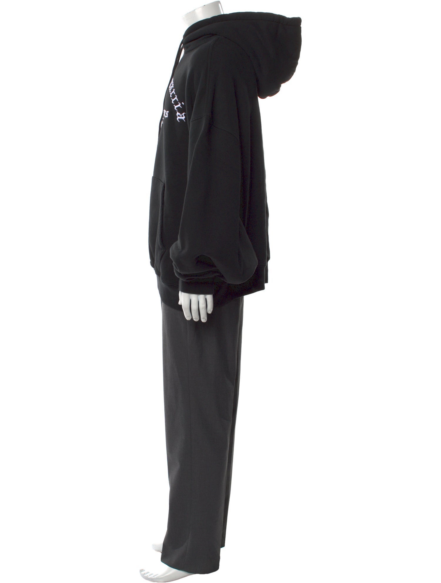 Willy Chavarria Graphic Print V-Neck Hoodie